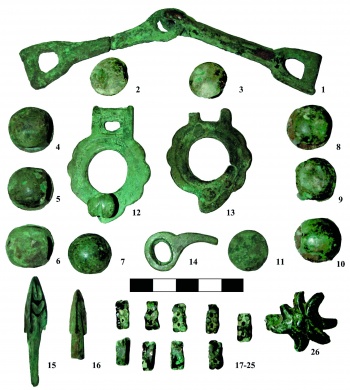 Рис. 3. Комплекс находок из памятника Элекмонар-II